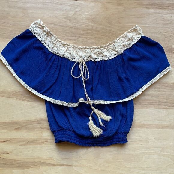 Royal Blue Crop Top - Picture 1 of 8